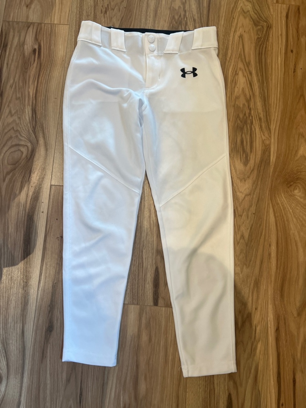 Under Armour White Kids' Stretch Baseball Pants size small
